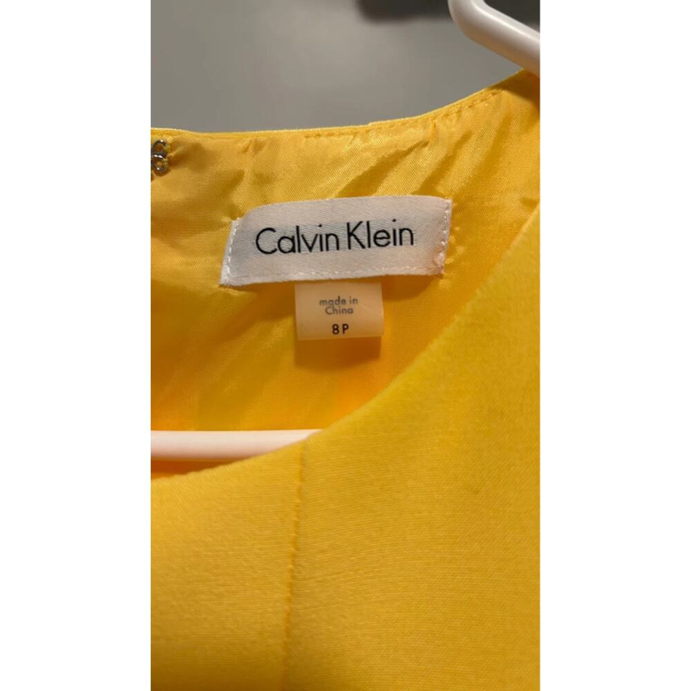 New Calvin Klein, Canary, yellow, and black dress 8P - Picture 2 of 6